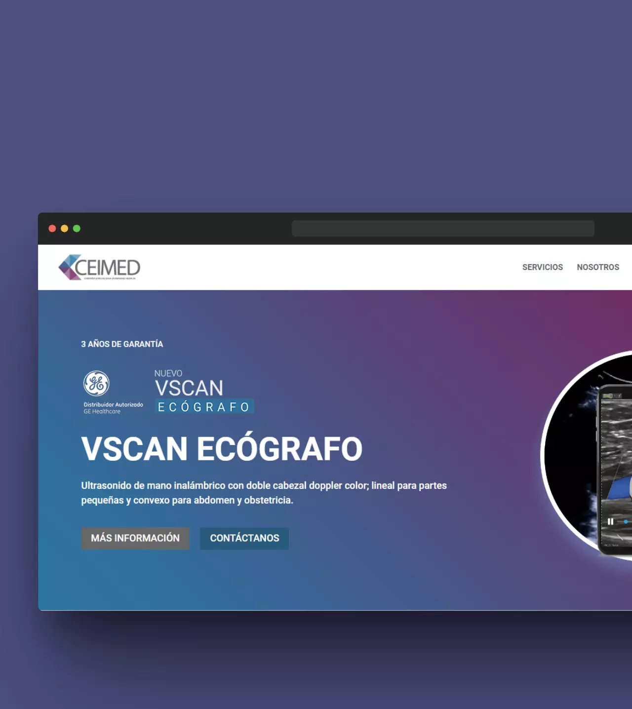 Imagen del proyecto web CEIMED