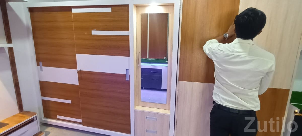PVC Wardrobe With Mirror Cabinet - Cupboards & Storage - Upleta - Image 1
