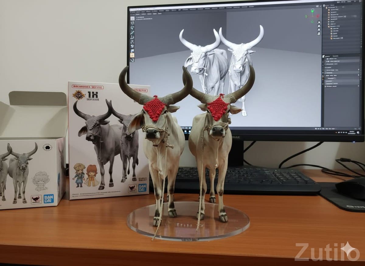 Bandai Bull Pair Collectible Figures - Toys - Jamjodhpur - Image 1