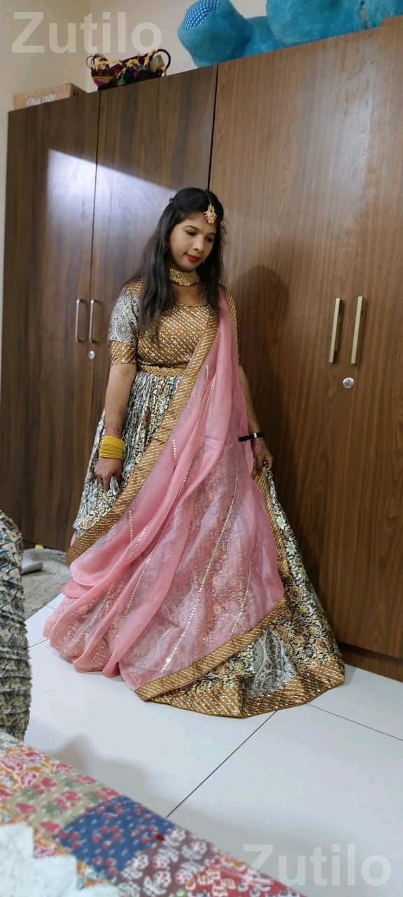 Silk Choli with Pink Dupatta Lehenga Set - Ethnic Wear - Anjar - Image 1