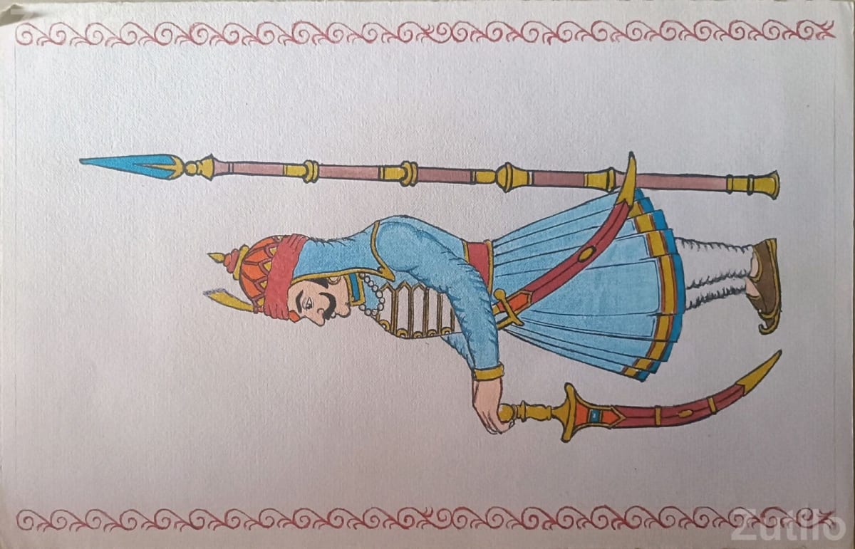 Maharana Pratap Decorative Wall Painting - Art & Craft Supplies - Limbdi - Image 1