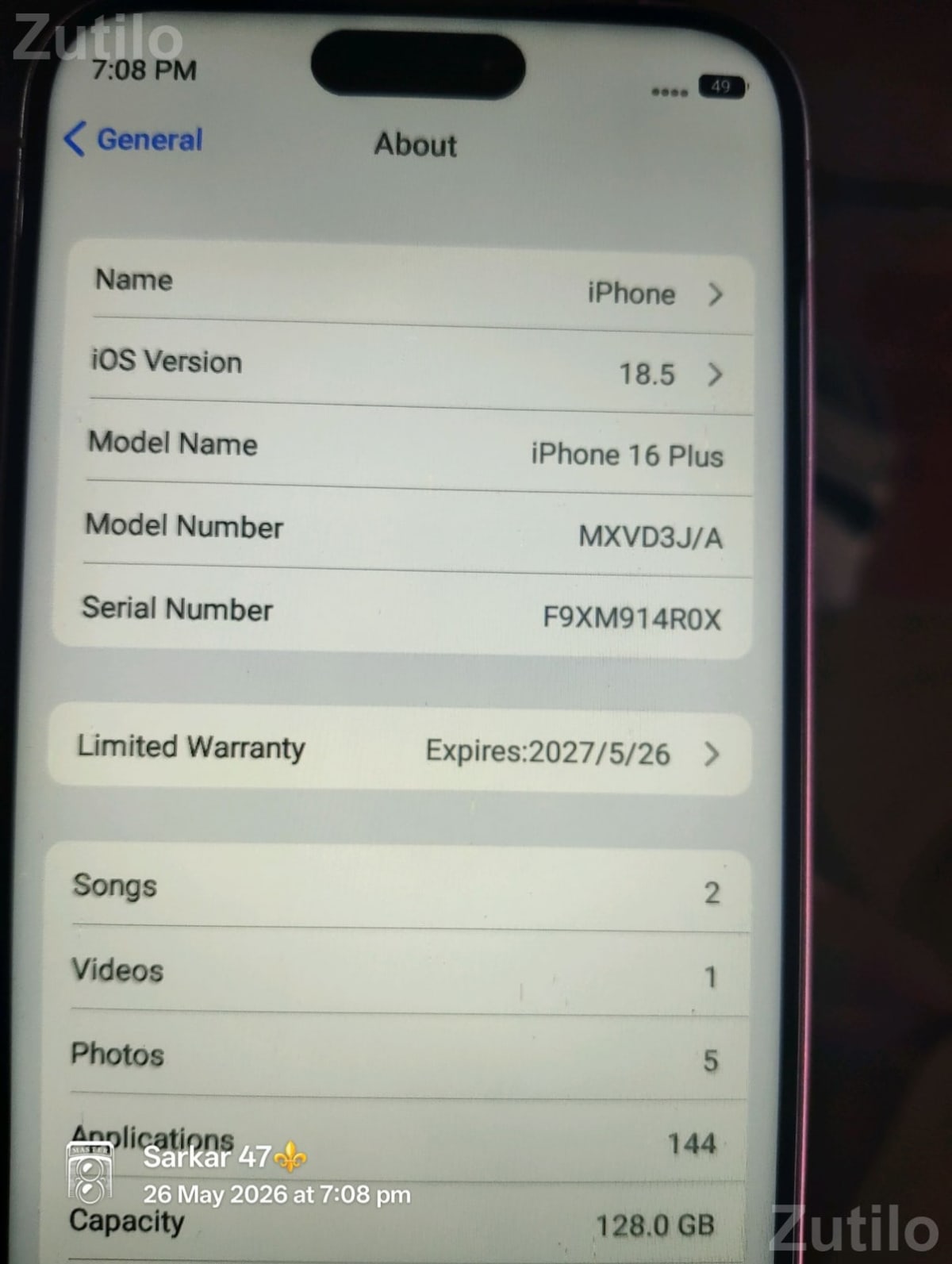 iPhone 16 Plus with Back Glass Cracks - Mobile Phones - Kodinar - Image 2