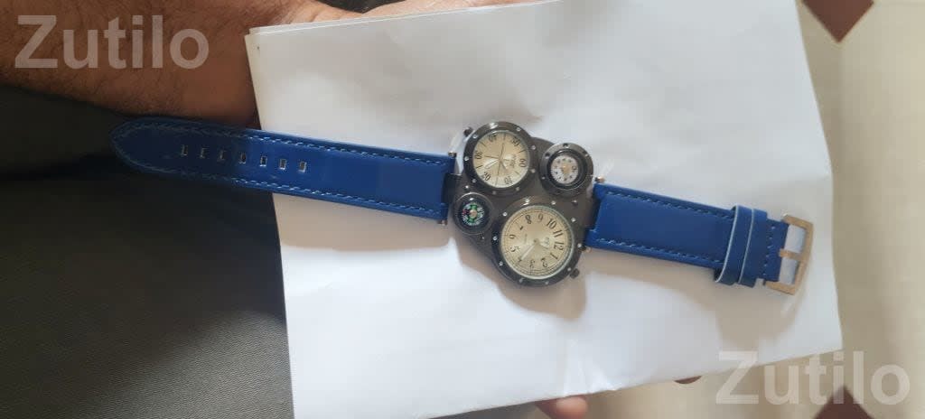 Blue Strap Analog Wrist Watch - Fashion Accessories - Mandvi - Image 1