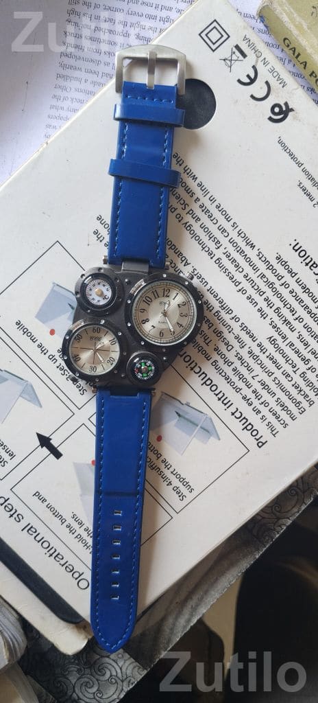 Blue Strap Analog Wrist Watch - Fashion Accessories - Mandvi - Image 3