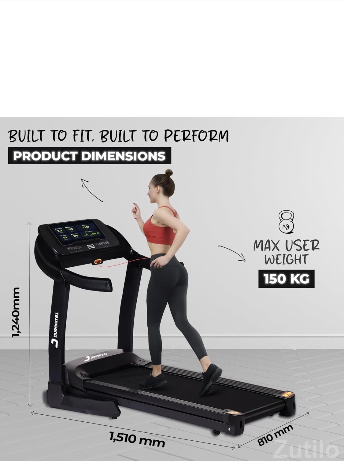 Velox 6 HP Peak BLDC Hydraulic Foldable Treadmill| Max User Weight 150 Kg| Running Surface : L -1350mm & W -500mm |18 Km/Hr Max Speed| Bluetooth Speaker | Wynd app | Home use - Other Home Appliances - Vapi - Image 1