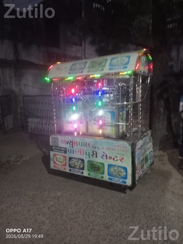 Pani Puri Vending Cart with Steel Accessories - Other Industrial Items - Sojitra - Image 4