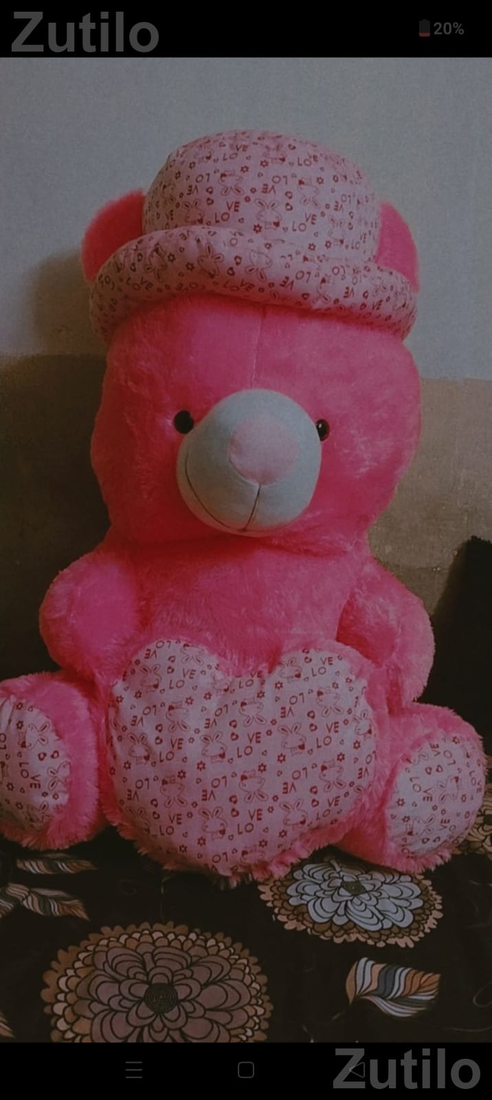 Large Pink Teddy Bear with Heart – Excellent Condition - રમકડાં - અમદાવાદ શહેર - Image 1