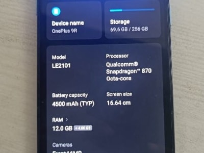 OnePlus 9R 5G 12GB RAM 256GB Black OnePlus 9R 5G 12GB RAM 256GB Black