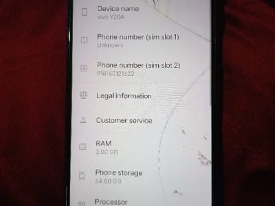 Vivo Y20A 3GB/64GB Dual SIM Phone Vivo Y20A 3GB/64GB Dual SIM Phone