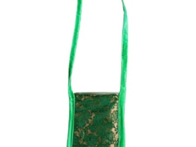 Green and Golden Mobile Sling Purse Green and Golden Mobile Sling Purse