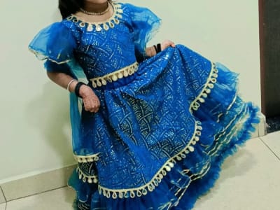 Blue Net Chaniya Choli for Girls Blue Net Chaniya Choli for Girls