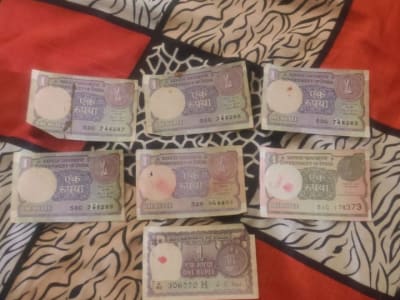 Old Indian One Rupee Note Collection Old Indian One Rupee Note Collection
