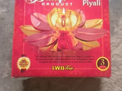 Balaji Lotus Piyali Diya Set 2 Pieces Balaji Lotus Piyali Diya Set 2 Pieces