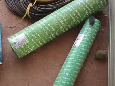 Solar Panel Setup with Motor Wire and Pipe Solar Panel Setup with Motor Wire and Pipe