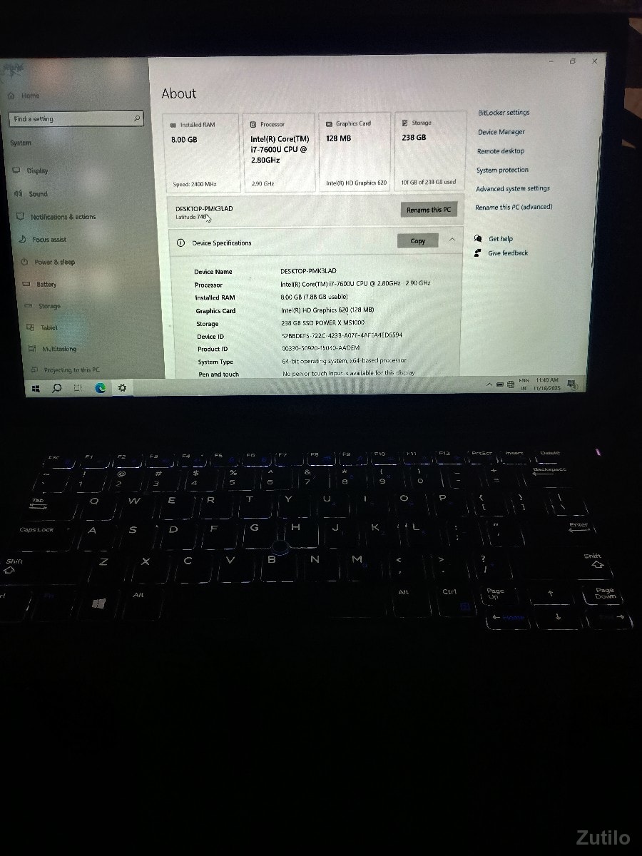 DELL LATITUDE 7480 laptop DELL LATITUDE 7480 laptop