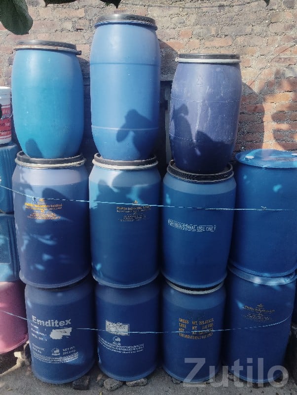 Used Plastic Blue Barrels for Storage - જમીન અને પ્લોટ - રાજકોટ શહેર - Image 2