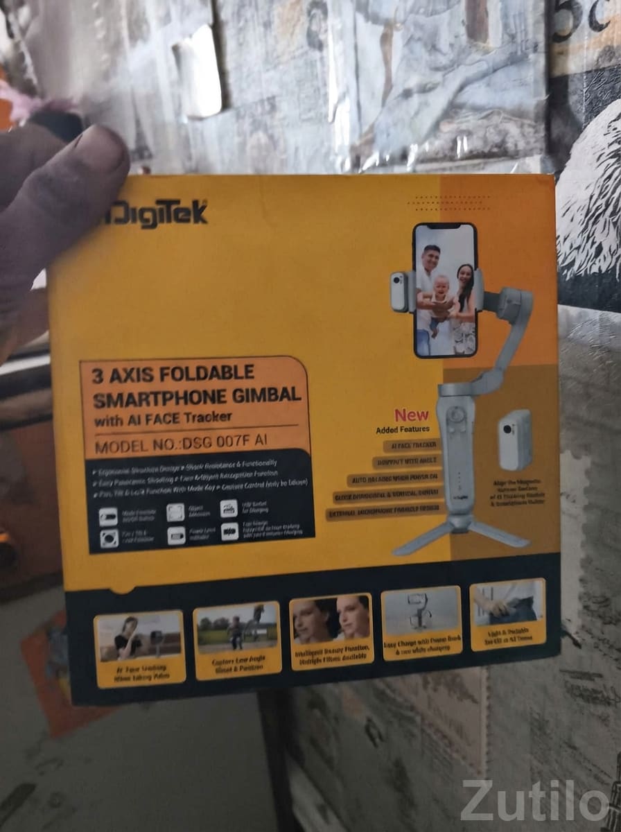 Digitek 3-Axis Foldable Smartphone Gimbal - Mobile Phones - Daskroi - Image 4