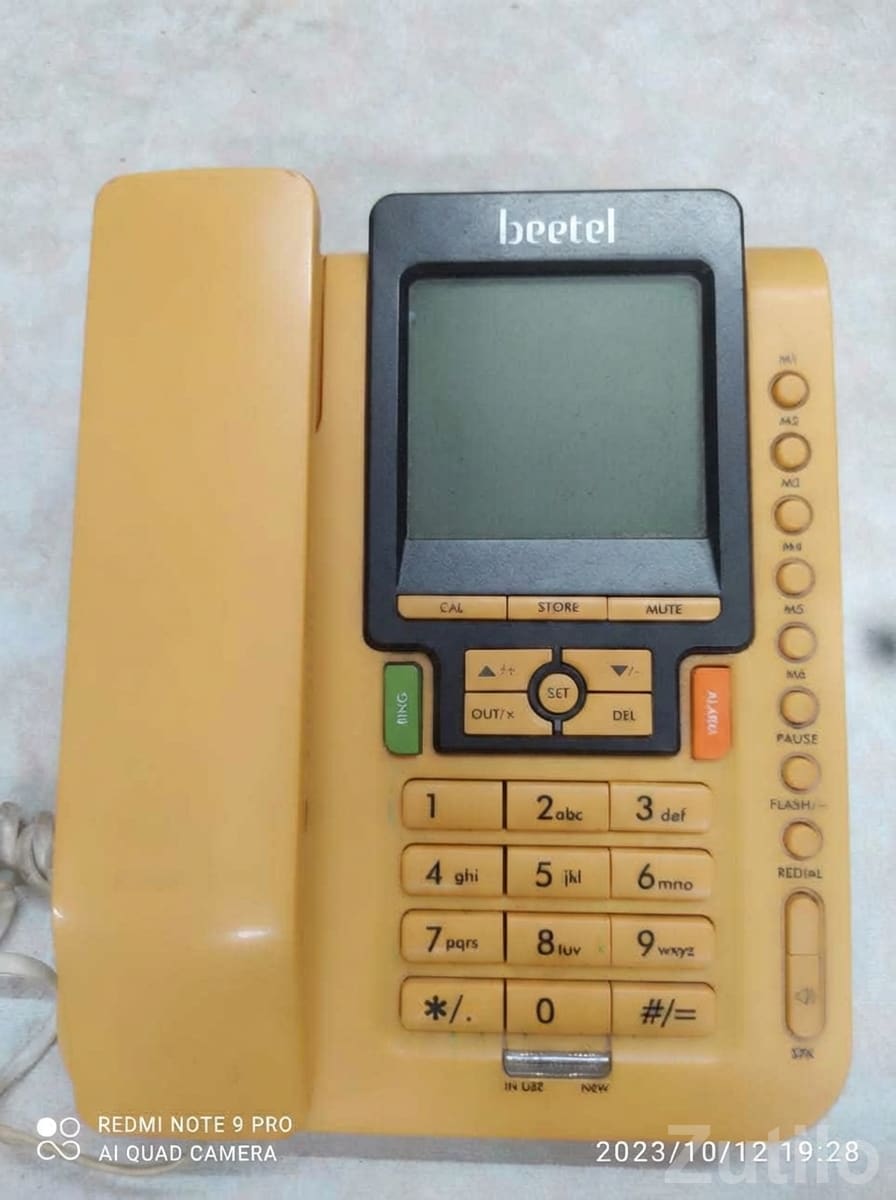 Beetel Display Landline Phone – Yellow