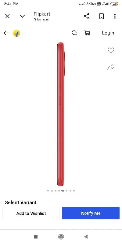Slim Red Android Smartphone
