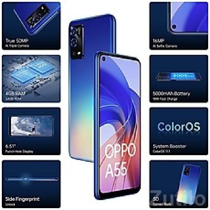 OPPO A55 Blue 4G Smartphone - Mobile Phones - Bhanvad - Image 3