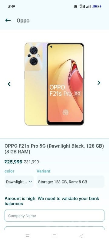 OPPO F21s Pro 5G 128GB 8GB RAM Phone OPPO F21s Pro 5G 128GB 8GB RAM Phone
