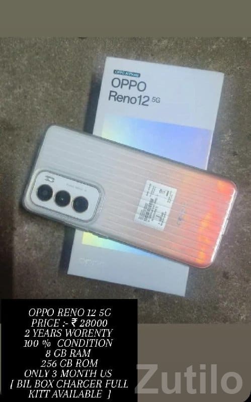 OPPO Reno 12 5G 8GB 256GB Like New OPPO Reno 12 5G 8GB 256GB Like New