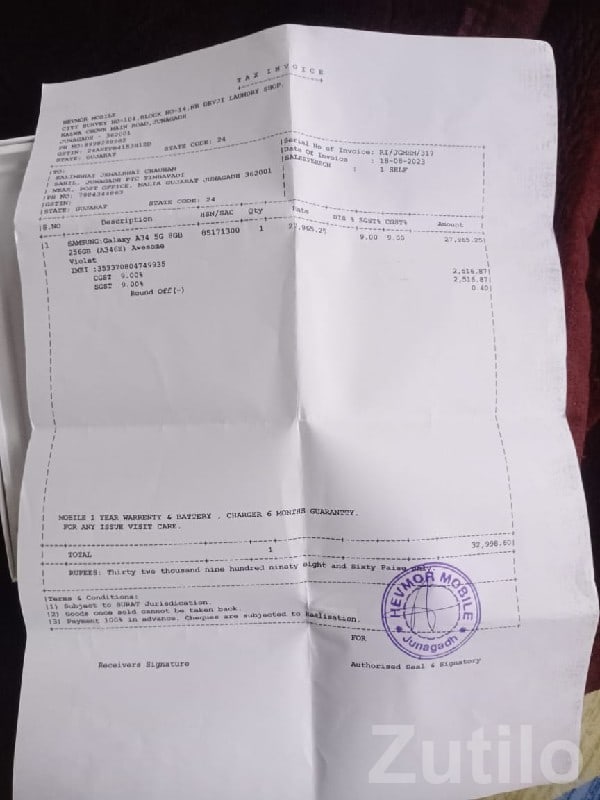 Samsung A34 5G Smartphone with Box & Bill - Mobile Phones - Bhesan - Image 3