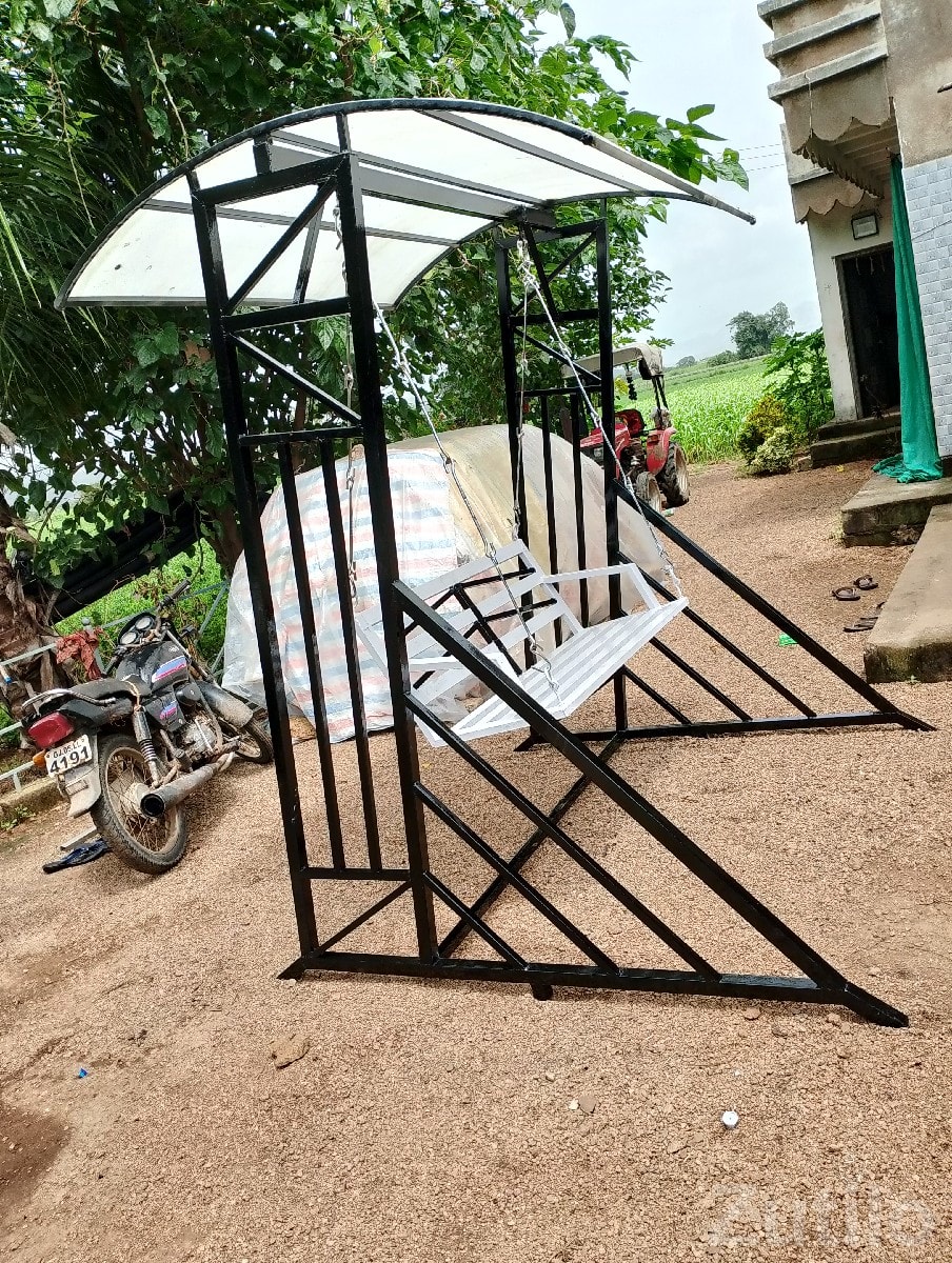 Outdoor Metal Swing Jhula with Roof Shade - વિવિધ - રણાવાવ - Image 2
