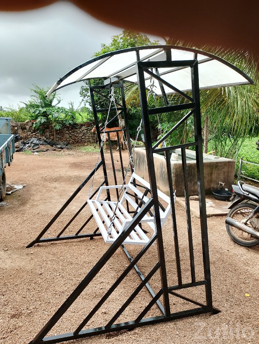 Outdoor Metal Swing Jhula with Roof Shade - વિવિધ - રણાવાવ - Image 3