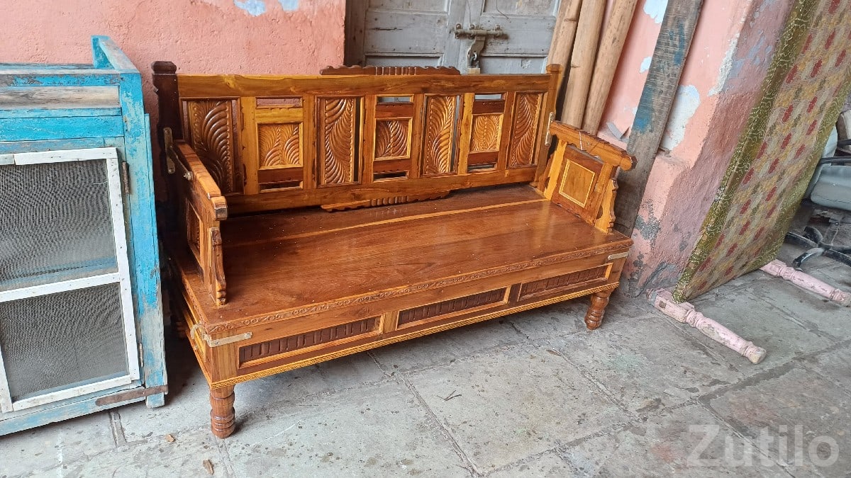 Pure Sagwan Wooden Hindolo Swing Sofa - Sofa Sets - Gondal - Image 3