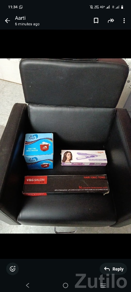 Salon Chair With Wax Heater and Hair Tools Salon Chair With Wax Heater and Hair Tools