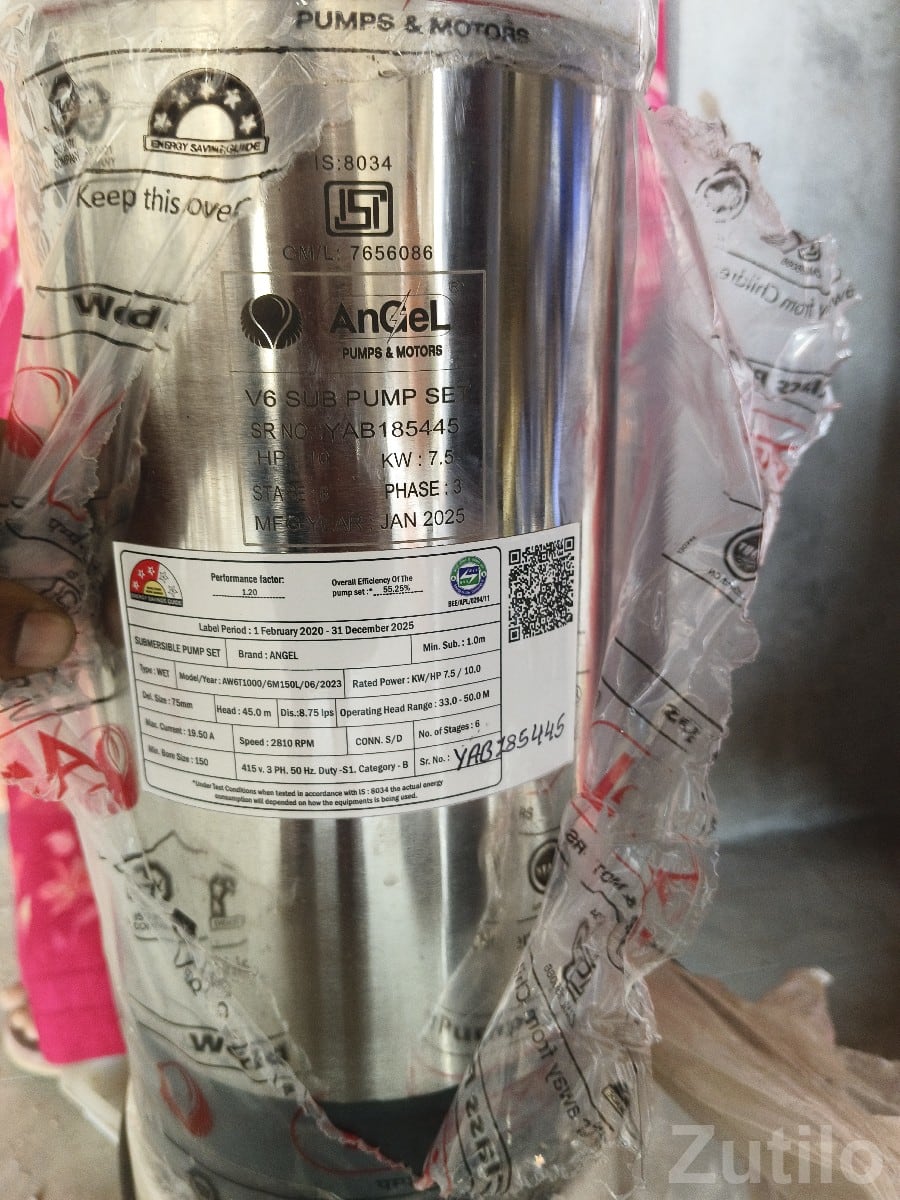 10 HP Submersible Motor Pump Angel Brand - પમ્પ અને મોટર્સ - વઢવાણ - Image 2