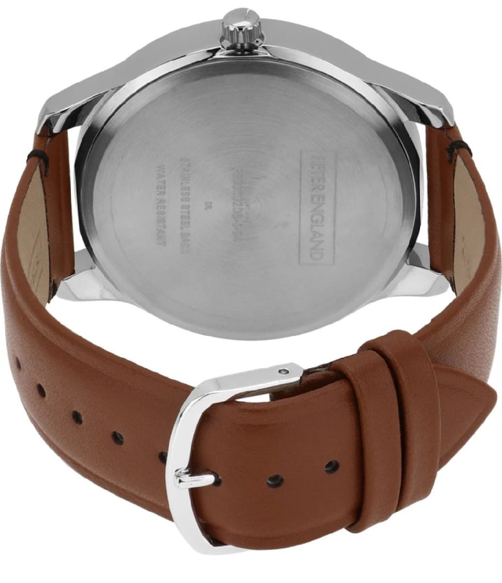 Classic Analog Wrist Watch with Brown Strap - Smart Watches - Keshod - Image 2