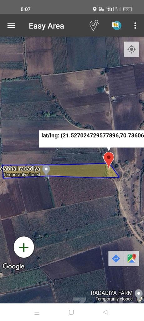 8 Vigha Agricultural Land with Water Supply