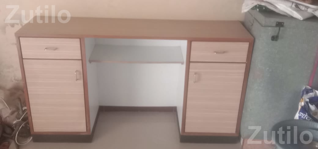 Home Made Wooden Office Table with Storage Home Made Wooden Office Table with Storage