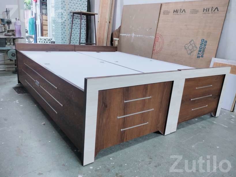 Wooden Bed Frame in 15 mm Plywood - પાંખા અને ગાદી - રાજકોટ શહેર - Image 2