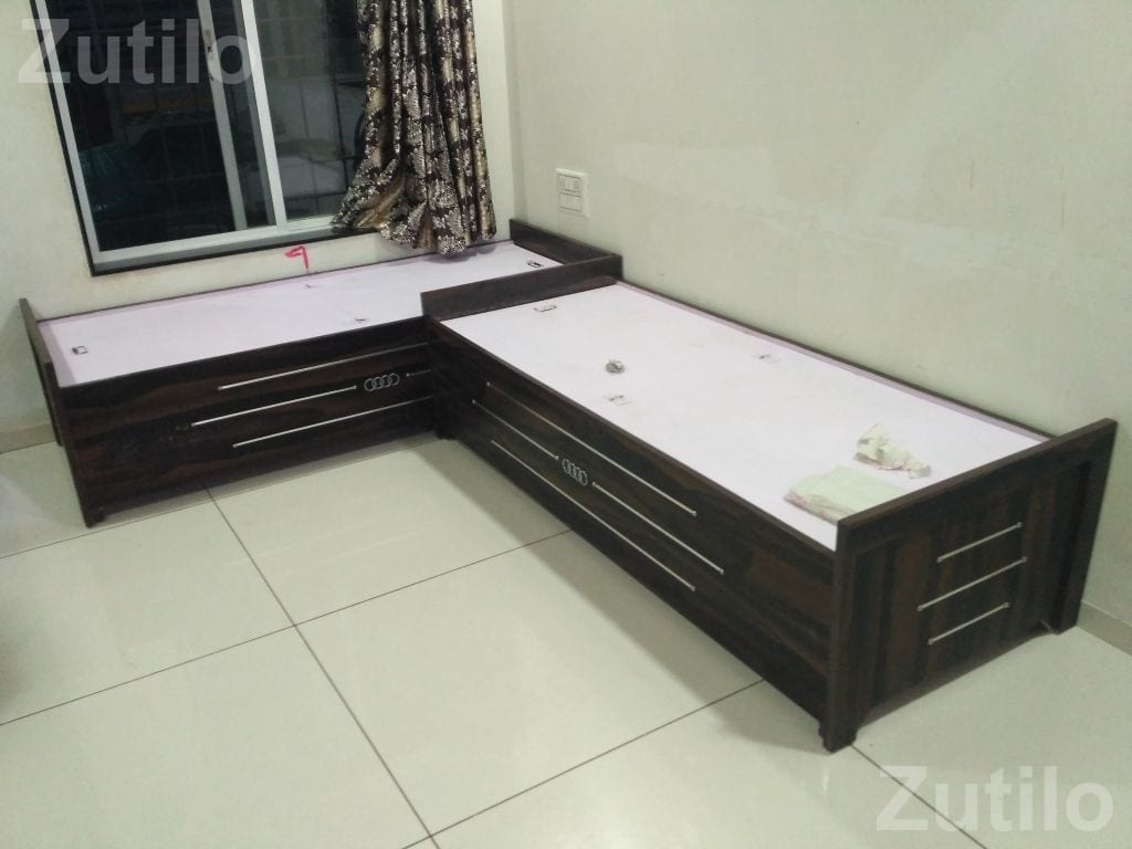 Wooden Bed Frame in 15 mm Plywood - પાંખા અને ગાદી - રાજકોટ શહેર - Image 4