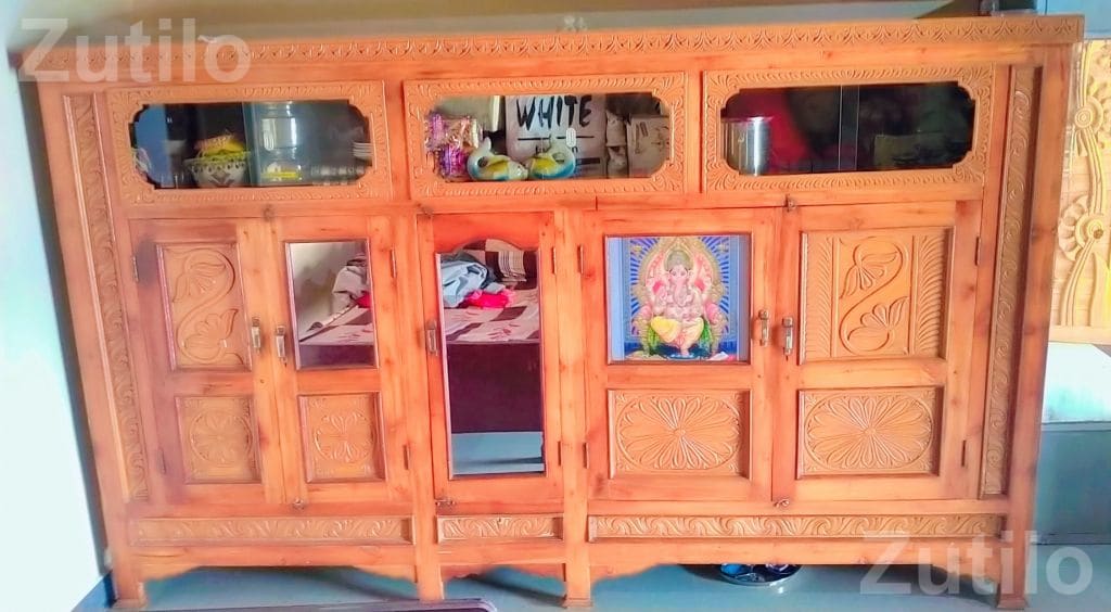 Large Wooden Storage Cupboard with Glass Panels - કબાટ અને સ્ટોરેજ - સાયલા - Image 2