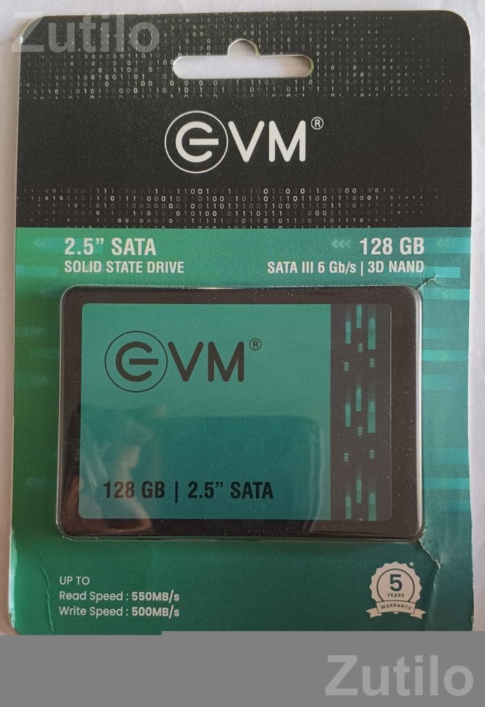 EVM 128GB 2.5 Inch SATA SSD - ઇલેક્ટ્રોનિક ઍક્સેસરીઝ - ફતેપુરા - Image 2