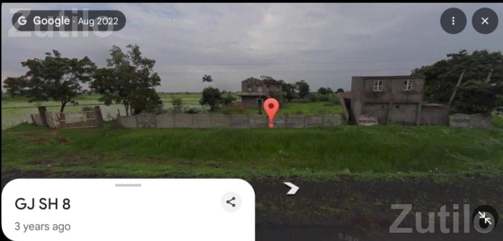 Road Touch Plot with House on Bagodara Highway