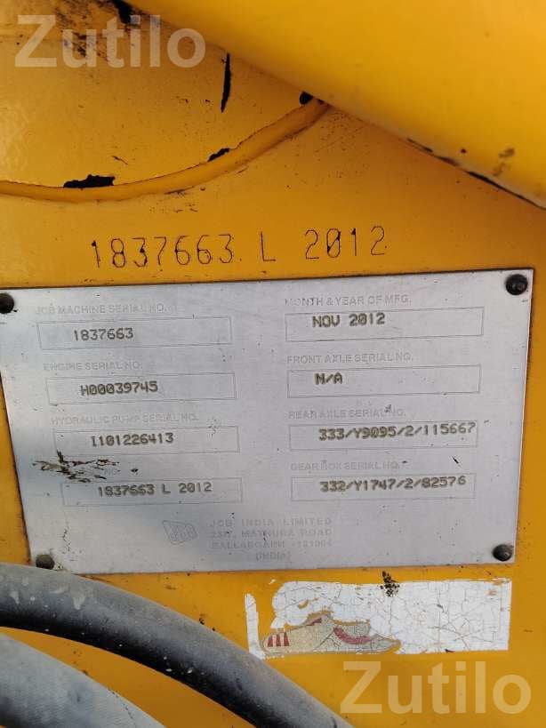 JCB 3DX Backhoe Loader 2012 Model JCB 3DX Backhoe Loader 2012 Model