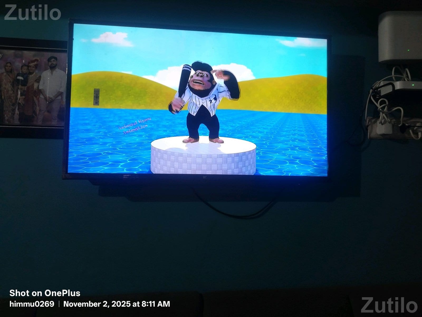 Wall Mounted LED TV in Good Condition