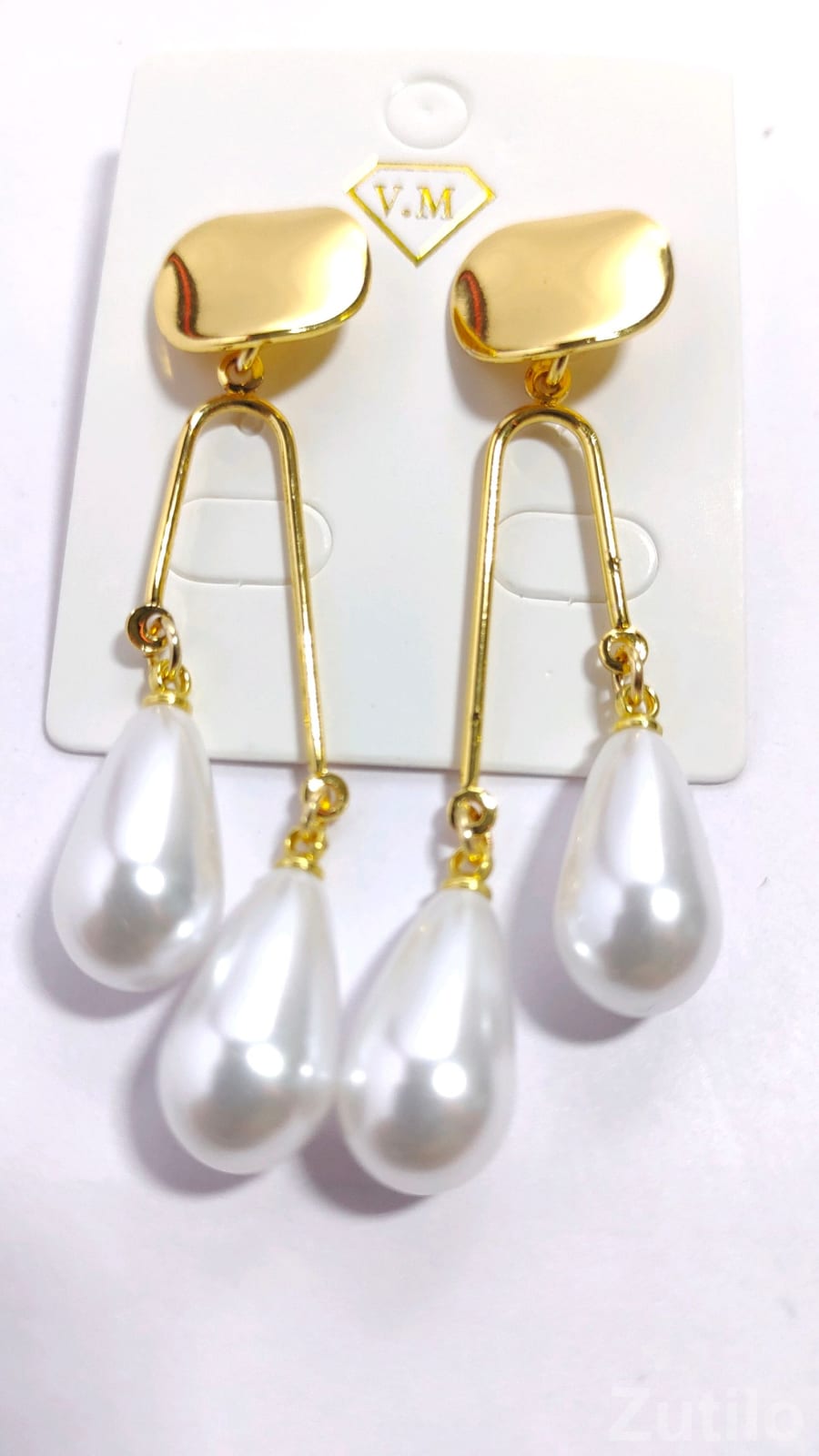 Women's Heart Pearl Drop Earrings - Fashion Accessories - Vadodara City - Image 2