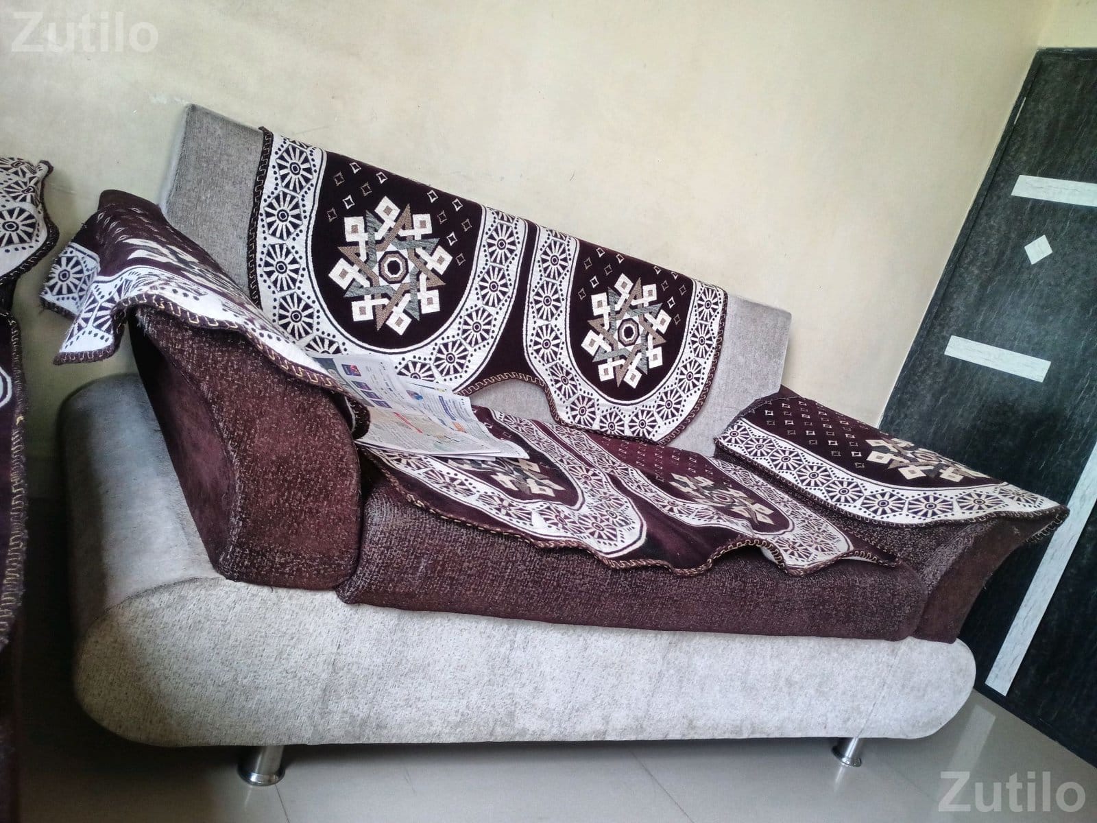 Fabric Sofa Set with Printed Covers - સોફા સેટ - મહેસાણા શહેર - Image 3