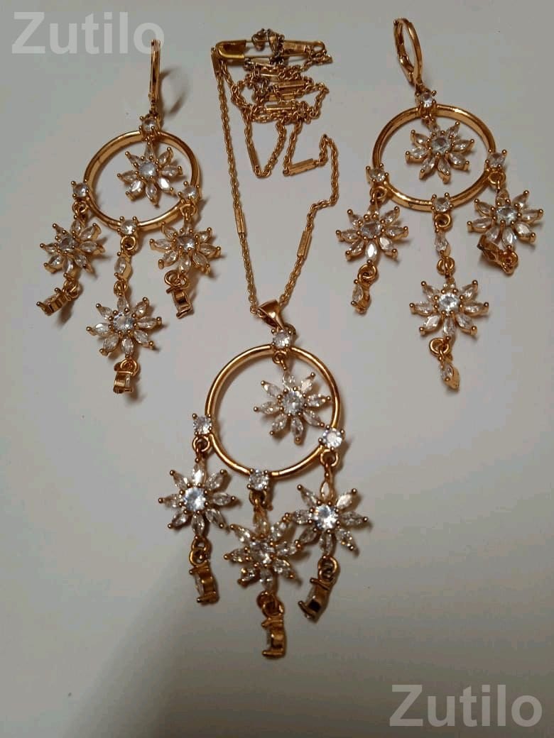 Stone Work Earrings and Chain Pendant Set - Fashion Accessories - Vadodara City - Image 3