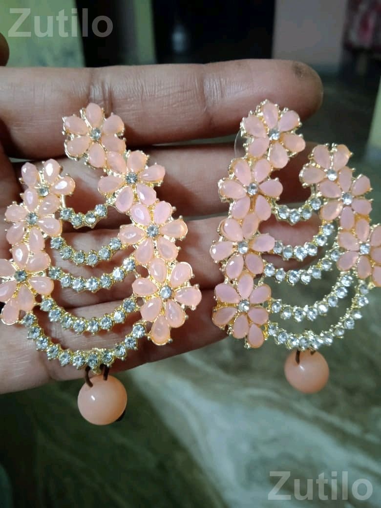 Stone Work Earrings and Chain Pendant Set - Fashion Accessories - Vadodara City - Image 4