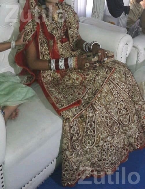 Maroon and Golden Bridal Lehenga Maroon and Golden Bridal Lehenga