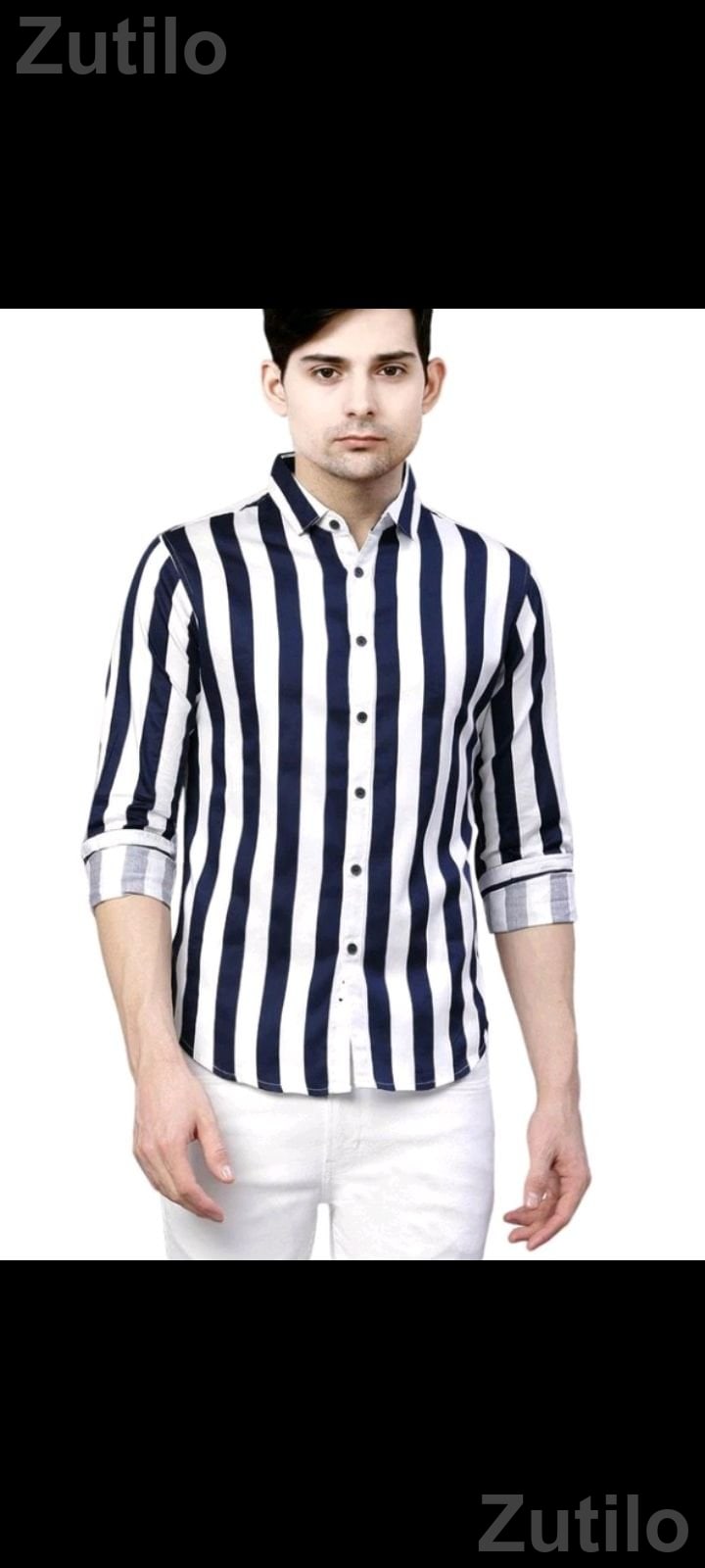 Men's Full Sleeve Striped Cotton Shirt - Men's Wear - Surat City - Image 2