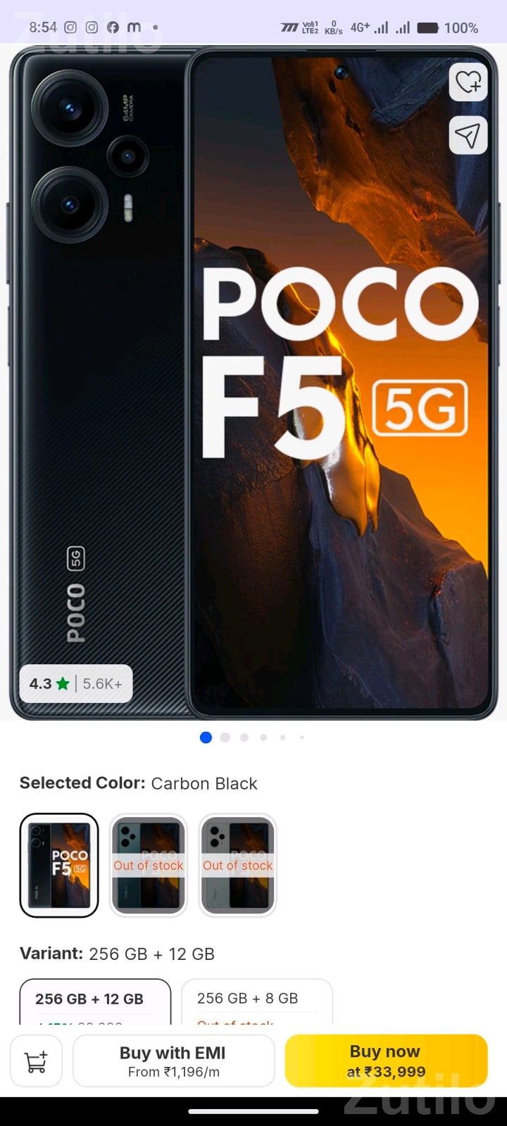 Poco F5 5G 12GB RAM 256GB Carbon Black - Mobile Phones - Sanand - Image 4