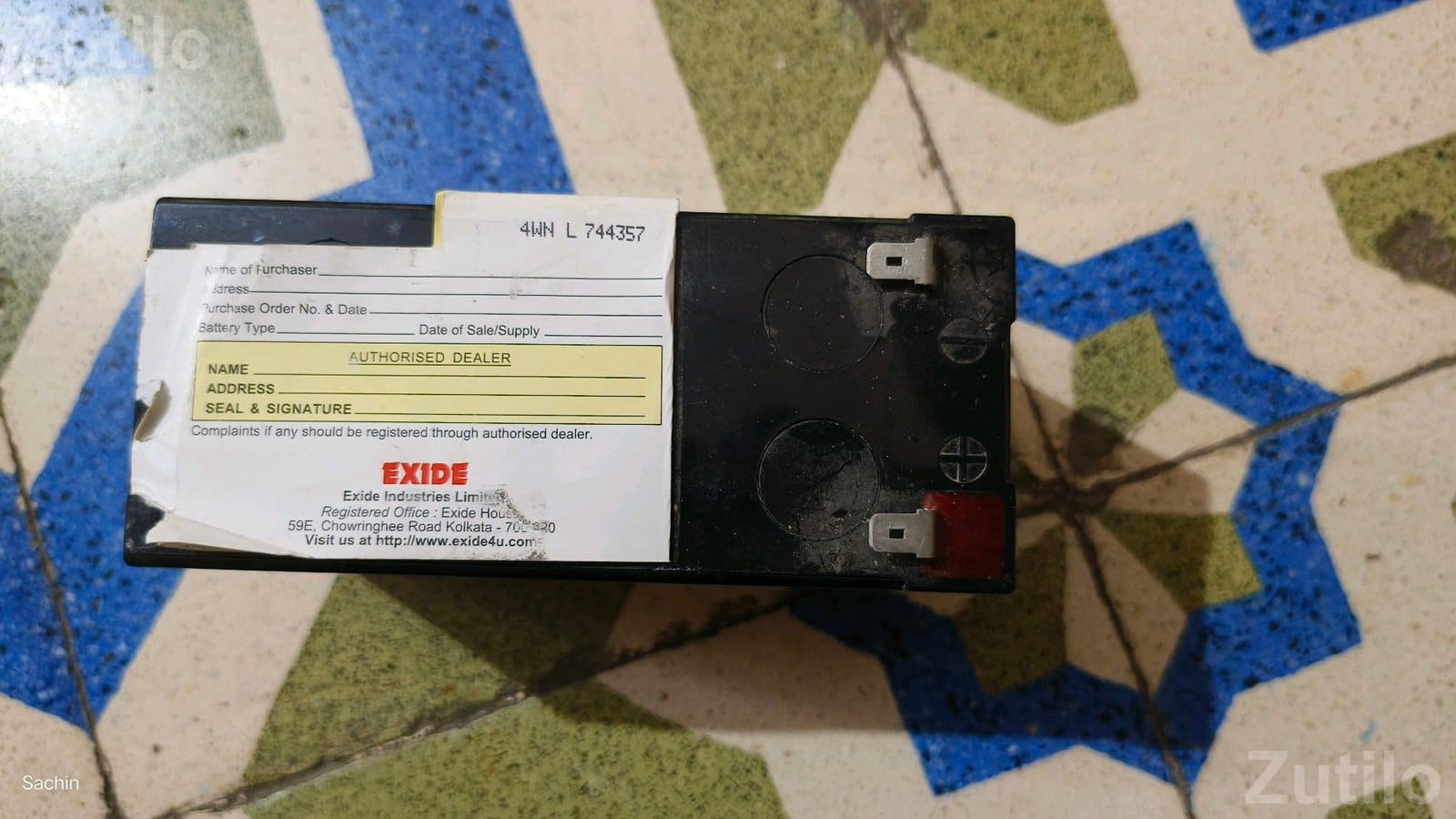 Chloride Safepower 12V 7Ah Battery - ઓટો પાર્ટ્સ - અમદાવાદ શહેર - Image 3